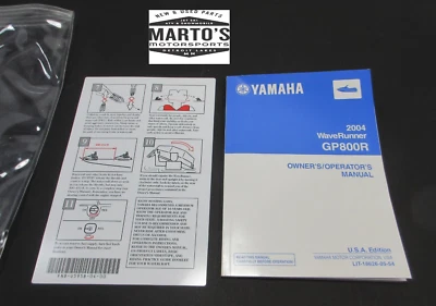 OEM YAMAHA 2004 GP800R GPR 800 WAVERUNNER PROPIETARIO OPERADOR PAPEL ESTILO MANUAL Foto 1 de 4