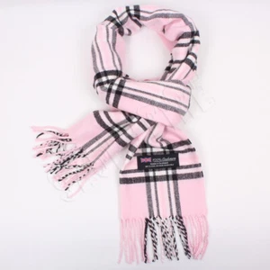 Men Women 100% CASHMERE Scarf Winter Plaid Check Wool Scarves - Picture 1 of 111