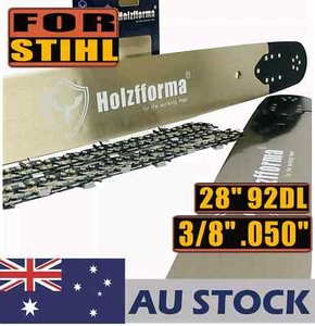 Holzfforma 28in Bar & Full Chisel Chain Combo: 3/8 .050 92DL for Stihl Models - Picture 1 of 4