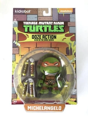 Kidrobot Teenage Mutant Ninja Turtles Michelangelo Ooze Action Glow in the Dark - Image 1 of 4