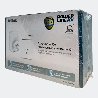 D-Link Powerline AV500 Passthrough Kit DHP-P309AV Ethernet Adapter - Brand New - Image 1 of 4