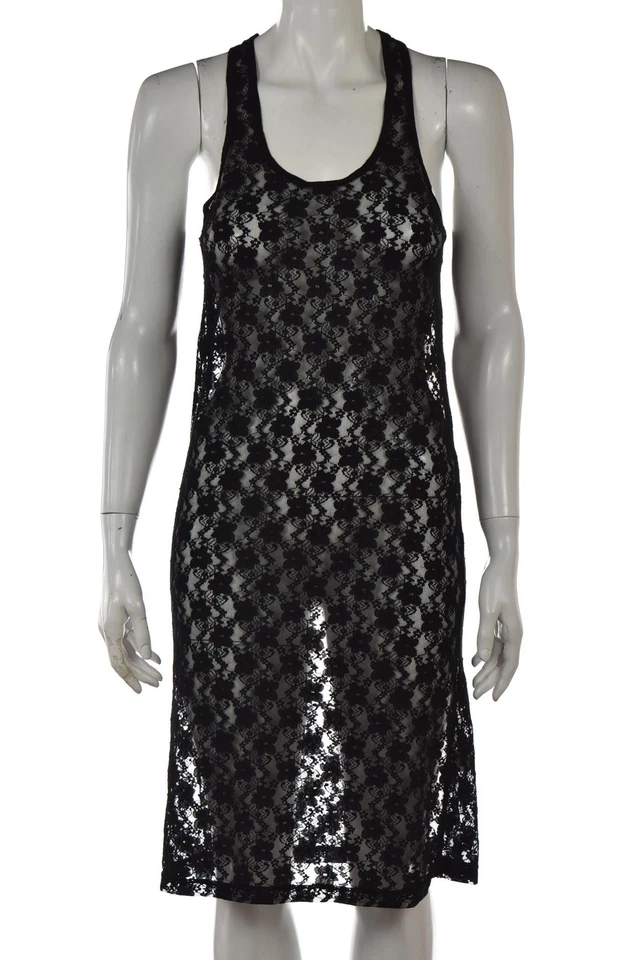 NUEVO Vestido Millau LF Talla OS Negro Floral Encaje Cambio Hasta la Rodilla Sin Mangas Foto 1 de 4