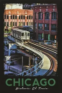 Postcard Illinois Chicago Historic El ("L") Train MINT Unused - Picture 1 of 1