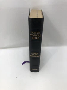 Nave's Topical Bible Black Imitation Leather Thumb Index Southwestern 1962 - Bild 1 von 7