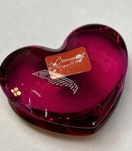 Baccarat Zinzin Herz Rot Kristall Deko Objekt Made in France - Bild 1 von 10