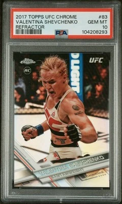PSA 10 GM 2017 TOPPS CHROME UFC REFRACTOR VALENTINA SHEVCHENKO RC ROOKIE - Image 1 of 2
