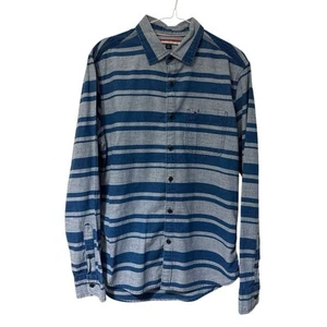 Tommy Hilfiger Shirt Mens Medium Blue Striped Long Sleeve Cotton - Picture 1 of 11