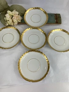 Set Of 7 William Lovett Atlanta Gold Limoges Haviland France - Picture 1 of 4