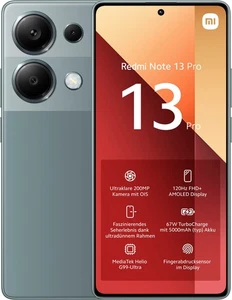 XIAOMI Smartphone Redmi Note 13 Pro 6,67Zoll AMOLED 256GB Forest Green B-WARE - Bild 1 von 9