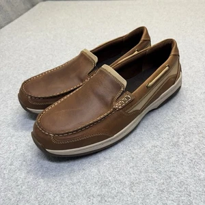 Dunham Shoes Mens Size 13 Captain Venetian Slip-On Boat Shoe Tan Leather *CJ1478 - Picture 1 of 9