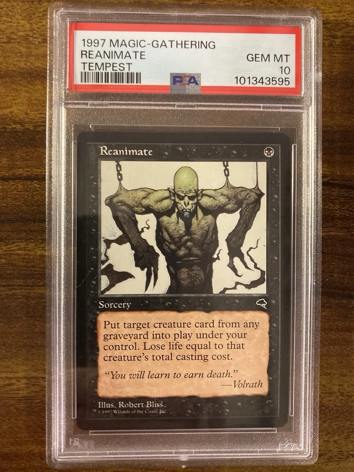 MTG✨REANIMATE✨Tempest PSA 10 GEM MINT Uncommon SORCERY 1997 R. Bliss Art POP 4 ! - Image 1 of 4