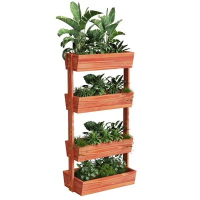 Extra Large 4tier Raised Garden Bed Thicken Solid Wood Vertical Garden Elevated - Image 1 of 4