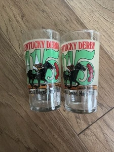 Juego de 2 ~ 1989 Oficial 115º KENTUCKY DERBY Julep Glass Churchill Downs - Imagen 1 de 2