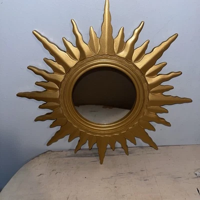 Espejo de pared vintage dorado Sunburst Mid Century espejo solar Starburst Whimsigoth Foto 1 de 4
