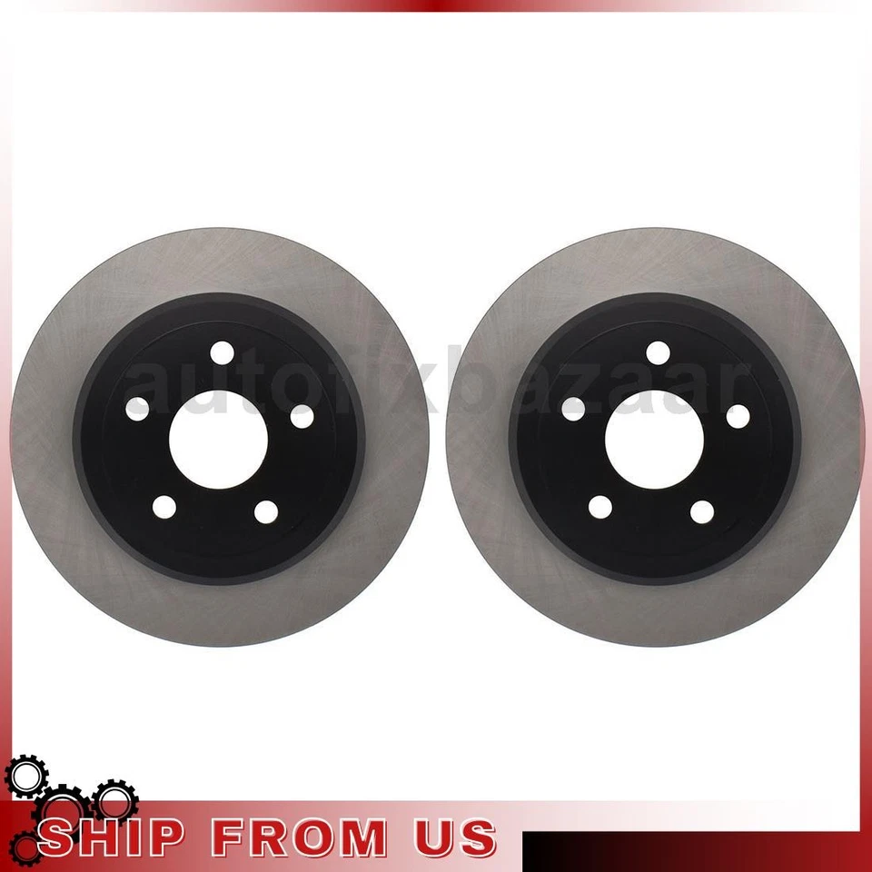 2 peças rotores de freio traseiro compatíveis com 2011 2012 2013 2014 2015 2016 2017 Dodge Durango - Imagem 1 de 4