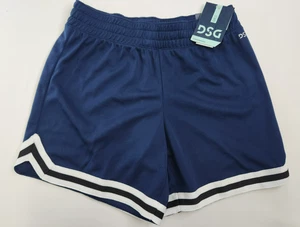 DSG Girls University Navy Mid Rise Striped Mesh Performance Shorts Size L (14) - Picture 1 of 7