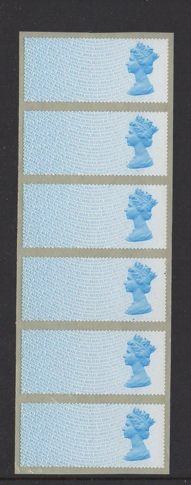 BLUE  MACHIN  Ma12  2012  BLANK  STRIP  of  6   POST GO  SUPERB  -  RARE - Image 1 of 1