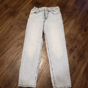 H&M Stoned Wash Boys Blue Jeans Sz 14 Adjustable Waist - Picture 1 of 6