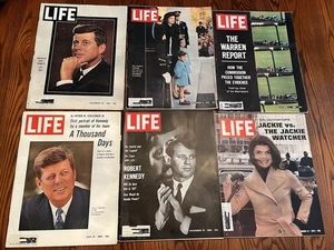 6 Life Magazines 1963-1972 JFK Assassination, Robert Kennedy, Jackie Kennedy O. - Imagen 1 de 19