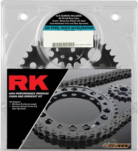RK 520 Quick Acceleration Chain & Sprocket Kit Black/Natural for Honda CBR 1000 - Изображение 1 из 1