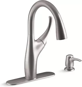 Kohler R72511-SD-VS Rubinetto lavandino cucina Mazz vibrante in acciaio inox con dispensazione sapone - Foto 1 di 13