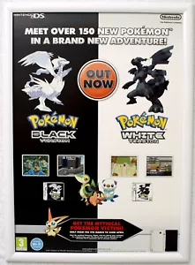 Pokemon Black / White Version RARE NDS 42cm x 59cm Promotional Poster - Picture 1 of 1