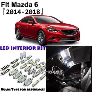 11 x White Interior LED Light Package Kit for Mazda 6 2014 2015 2016 2017 2018 - Bild 1 von 9