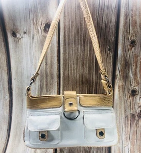 Vintage Pullar Sugah Small Canvas And Leather Beige Handbag Purse - Picture 1 of 10