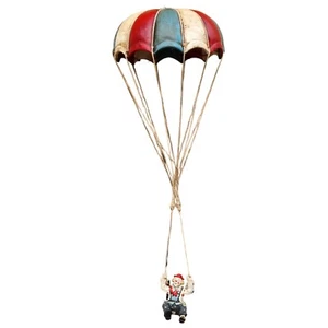 Vintage Parachute Clown Hanging Decoration - Colourful Handcrafted Display Piece - Picture 1 of 18