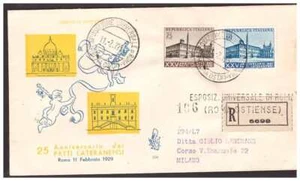 FDC VENETIA CLUB 1954 - PATTI LATERANENSI VIAGGIATA RACC. - Foto 1 di 1