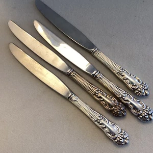 Set of FOUR Reed and Barton Festivity Tiger Lily Dinner Knives - Picture 1 of 3
