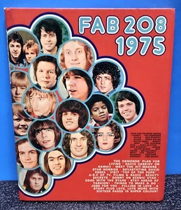 FAB 208 1975 FAN ADOLESCENTE ANUAL, TAPA DURA, ACEPTABLE, ¡LAS ESTRELLAS MÁS GRANDES DEL DÍA! - Imagen 1 de 24