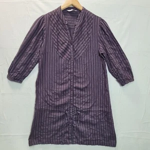 Atmosphere Knee Length Shert Dress Women Size 8 Purple Cotton 3/4 Sleeve - Picture 1 of 9