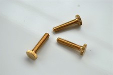 3 brass UK made 5/32 Whitworth 3/4 inch knurled gallery screw light lamp TY2