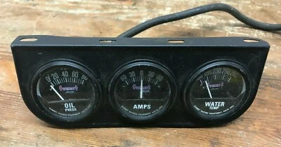 Summit Racing Gauge Dash Cluster Oil Pressure Amps Water Temperature 44278 - Image 1 of 4