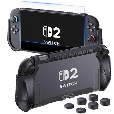 HEYSTOP Dockable Hülle TPU Schutzhülle für Nintendo Switch 2 mit Displayschutz