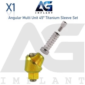 Conjunto angular multiunidad 1.6 sistema protésico 45° manga de titanio con tornillo - Imagen 1 de 4