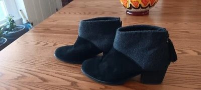 Botines TOMS Leila de segunda mano de lana y gamuza con cremallera trasera (US W 6)  Foto 1 de 4