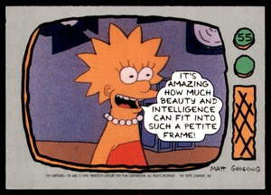 Topps The Simpsons (1990) It's amazing how  (Marge’s Mindbenders) No. 55