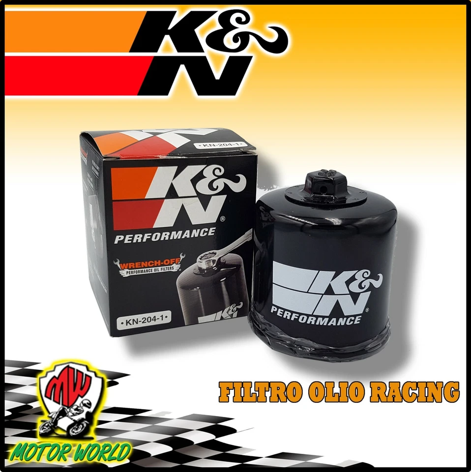 FILTRO OLIO RACING SPORTIVO K&N KN-204 KAWASAKI ZX-6R NINJA 636 2005 2006 - Immagine 1 di 1