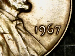 1967 Lincoln Penny Fehler zentrierende Grenze in Gott vertrauen wir mit geneigter L Liberty - Bild 1 von 7