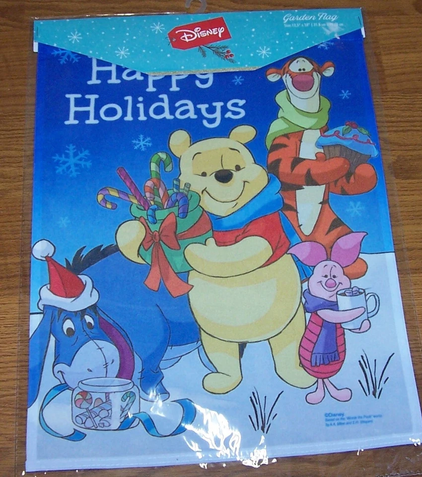 2 Different PEANUTS SNOOPY 12.5" " GARDEN FLAGS Christmas Theme Polyeste