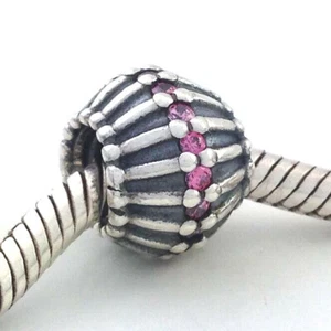 Authentic PANDORA Silver Show Stopper Pink Cz Bead Charm 790545CZS New - Picture 1 of 1