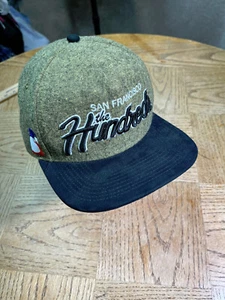 San Francisco Hundreds Baseball Cap Adjustable Gray Green Adult One Size EUC - Picture 1 of 6