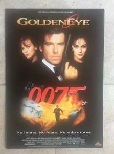 James Bond 007 GOLDEN EYE 1995 Pierce Brosnan, Sean Bean Poster on Card 23”x16” - Picture 1 of 3