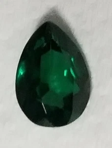 5 ct Pear Emerald New Vintage Genuine Corundum Swiss Made 6 x 4 mm Two Stones - Picture 1 of 2