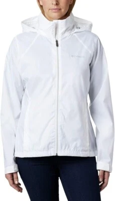 COLUMBIA Women's Switchback III Rain Jacket Lightweight Waterproof White Size XL - Image 1 of 4