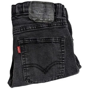 Kids Black Jeans Levis 510 Size 14 Regular Elastic Waist 27x29 (Measures 28x27) - Picture 1 of 11