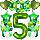 Green 5Th Birthday Balloons Decoration, Green Large Digital Helium Foil Number 5
