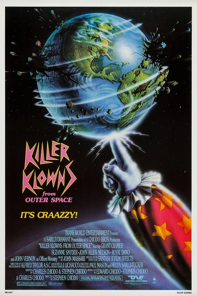 1988 Killer Klowns From Outer Space Movie Poster 11X17 Clowns Cotton Candy 🤡🍿